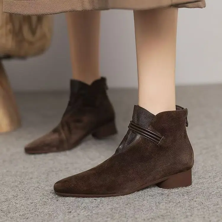 Women Fleece Lined Mid Heel Boots Black 2025 — feature 2