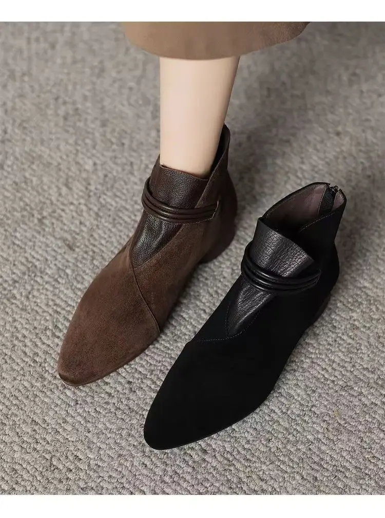 Women Fleece Lined Mid Heel Boots Black 2025 — feature 7