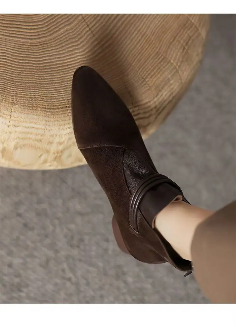 Women Fleece Lined Mid Heel Boots Black 2025 — feature 9