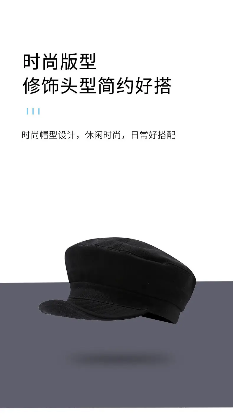 Japanese Style Black & White Baseball Cap for Women — feature 6