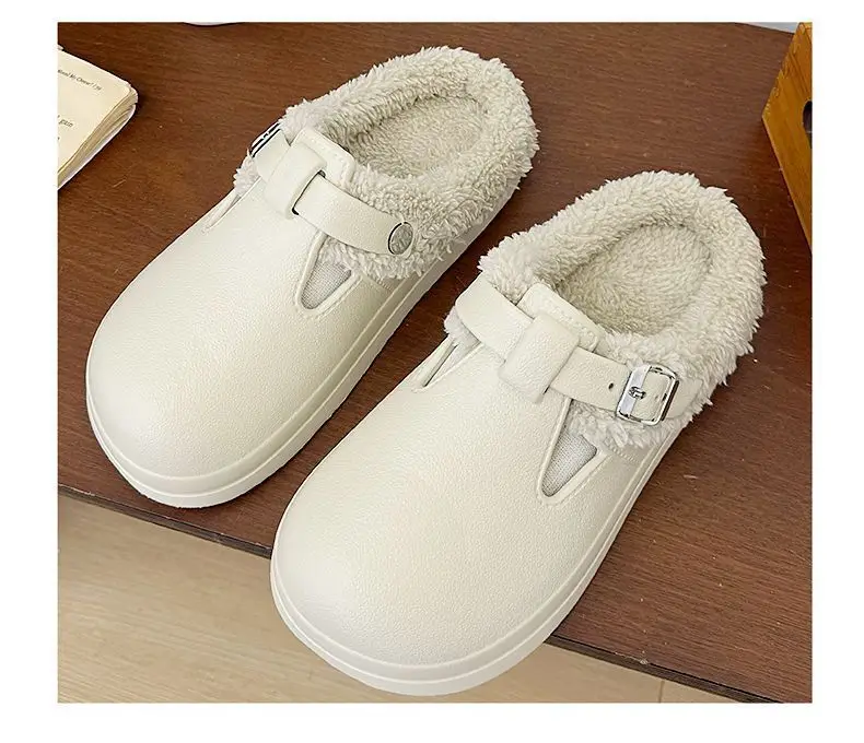 Winter Warm Cotton Slippers Black Non-Slip — feature 10