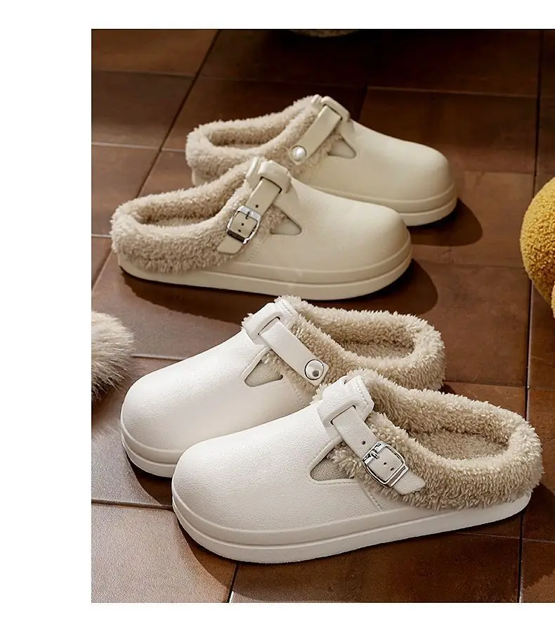 Winter Warm Cotton Slippers Black Non-Slip — feature 13
