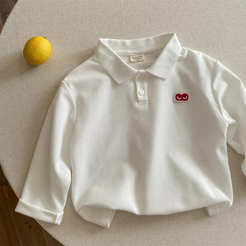 Red Boys Polo Shirt 26 Spring Autumn Loose Fit — feature 18