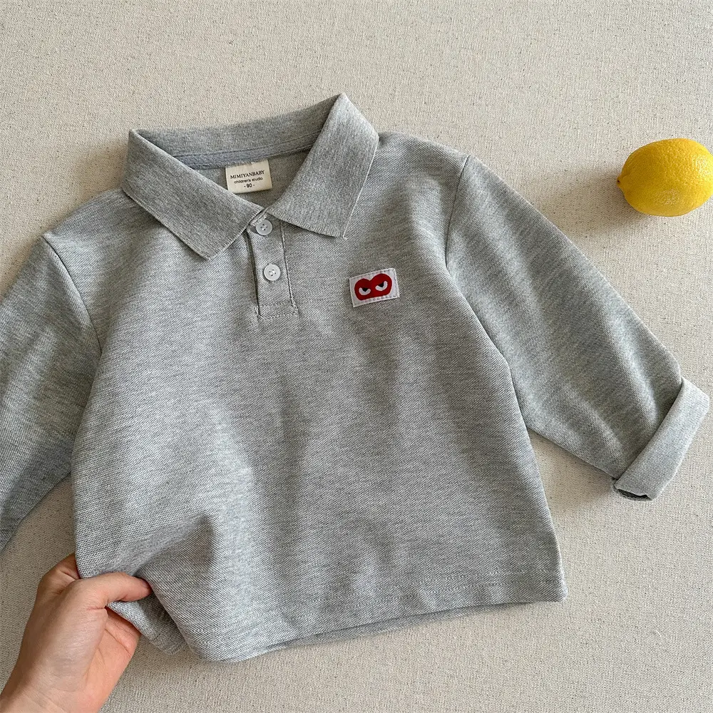 Red Boys Polo Shirt 26 Spring Autumn Loose Fit — feature 21