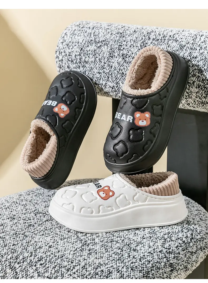 Women's Cotton Slippers for Autumn and Winter, New Indoor and Outdoor Warm Shoes with Heel, Maternity Shoes, Wholesale — feature 19