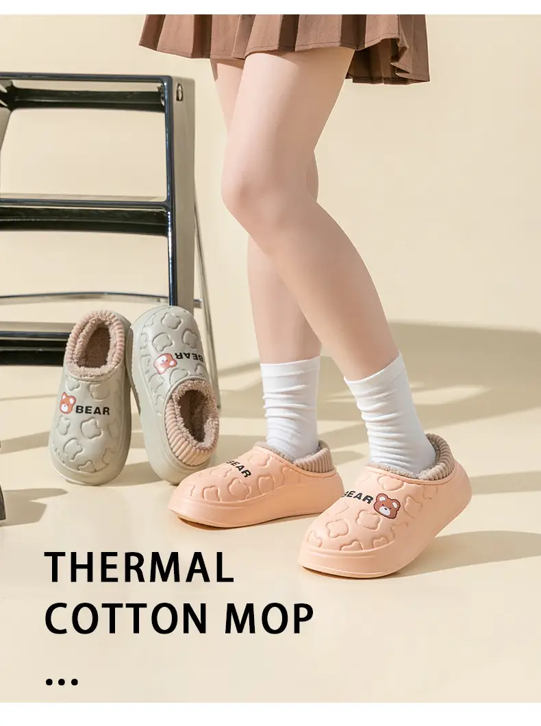 Women's Cotton Slippers for Autumn and Winter, New Indoor and Outdoor Warm Shoes with Heel, Maternity Shoes, Wholesale — feature 22
