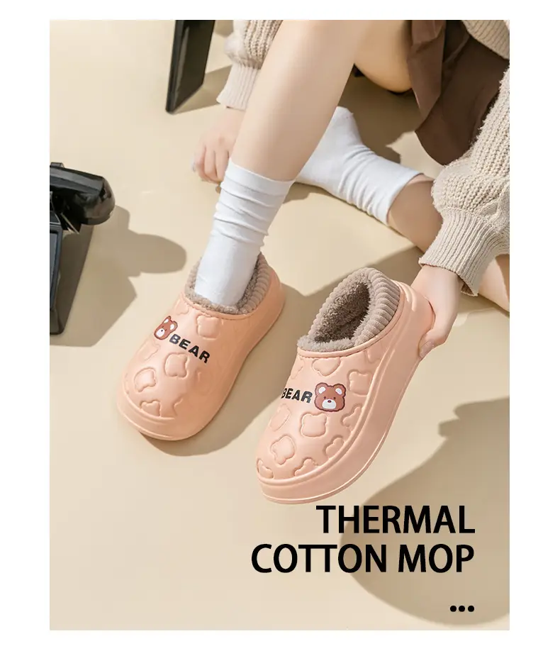Women's Cotton Slippers for Autumn and Winter, New Indoor and Outdoor Warm Shoes with Heel, Maternity Shoes, Wholesale — feature 23