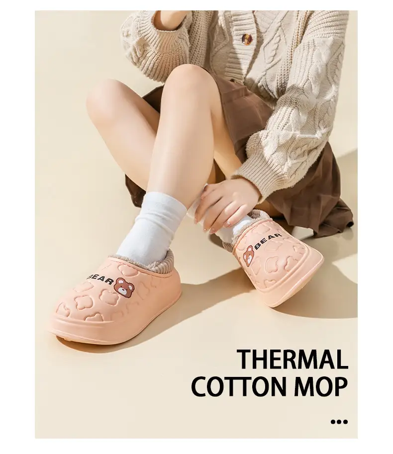 Women's Cotton Slippers for Autumn and Winter, New Indoor and Outdoor Warm Shoes with Heel, Maternity Shoes, Wholesale — feature 25