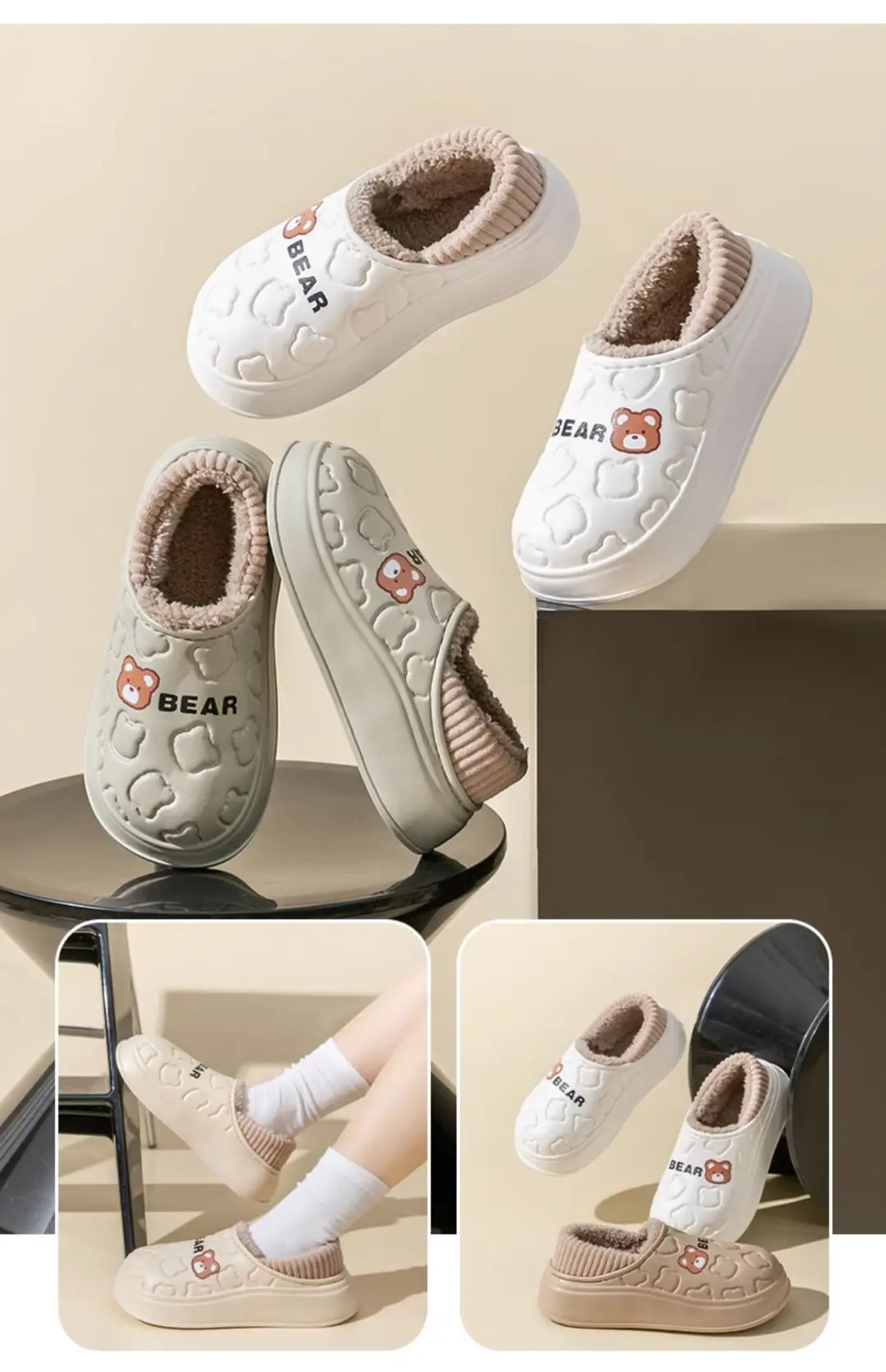 Women's Cotton Slippers for Autumn and Winter, New Indoor and Outdoor Warm Shoes with Heel, Maternity Shoes, Wholesale — feature 27