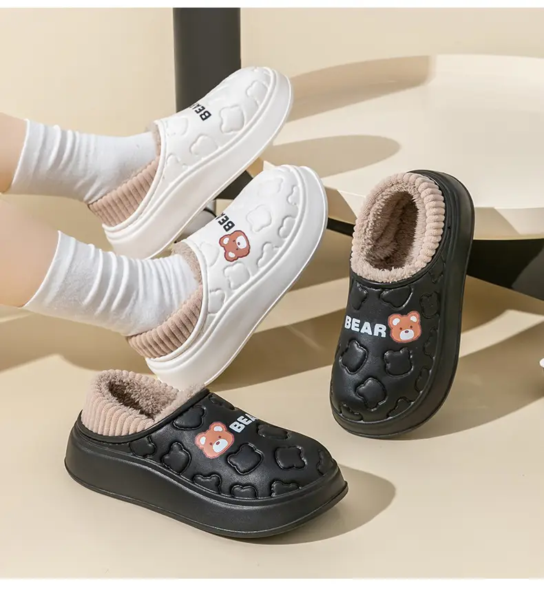 Women's Cotton Slippers for Autumn and Winter, New Indoor and Outdoor Warm Shoes with Heel, Maternity Shoes, Wholesale — feature 31