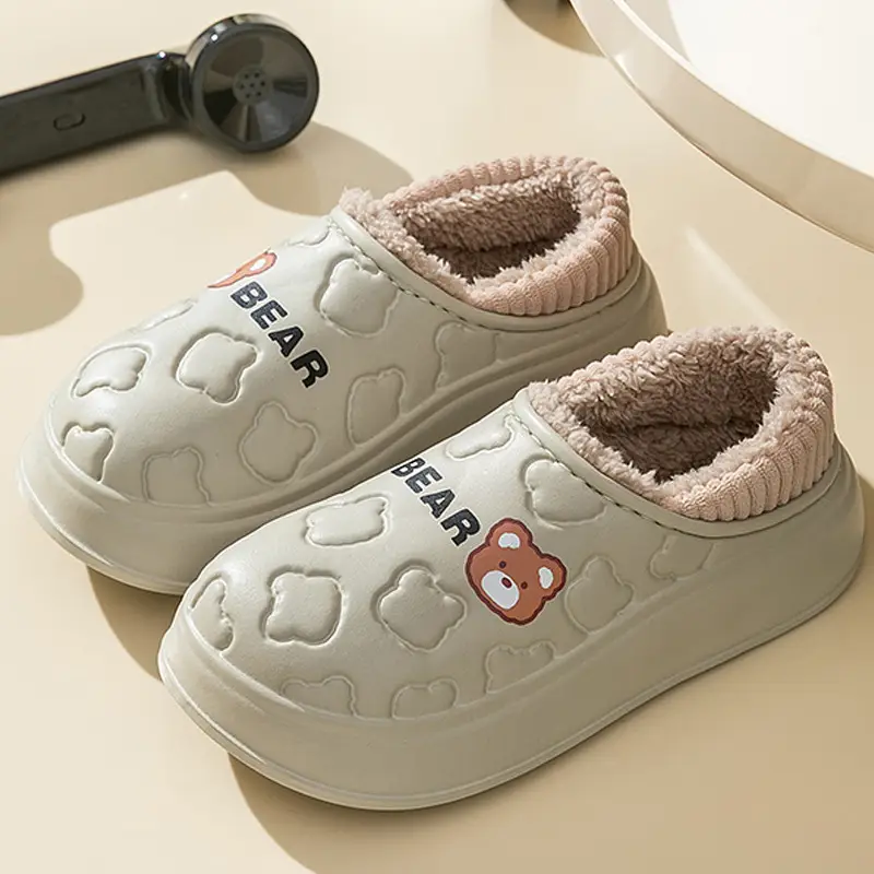 Women's Cotton Slippers for Autumn and Winter, New Indoor and Outdoor Warm Shoes with Heel, Maternity Shoes, Wholesale