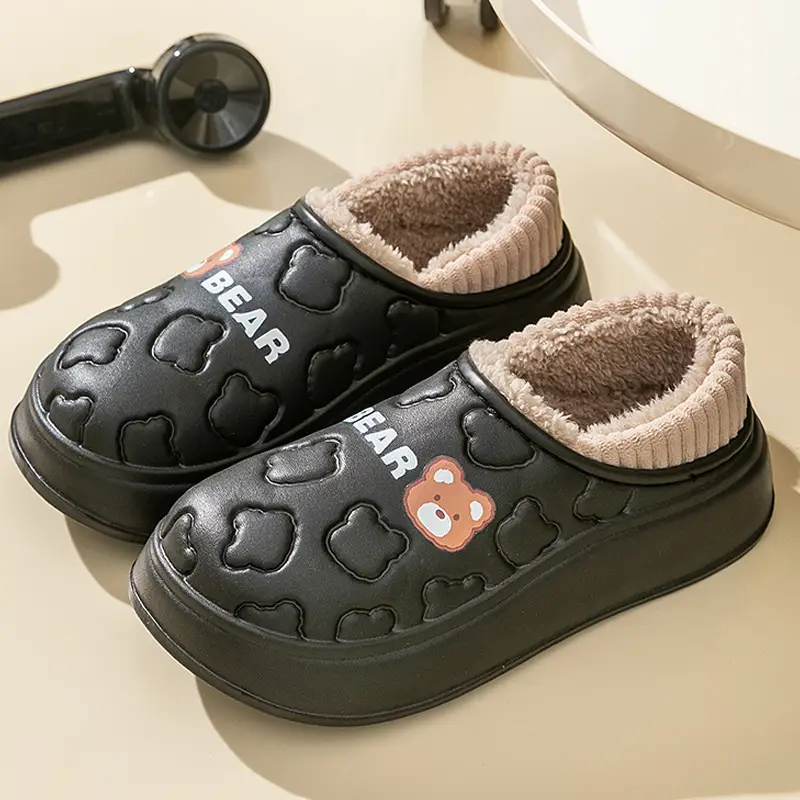 Women's Cotton Slippers for Autumn and Winter, New Indoor and Outdoor Warm Shoes with Heel, Maternity Shoes, Wholesale