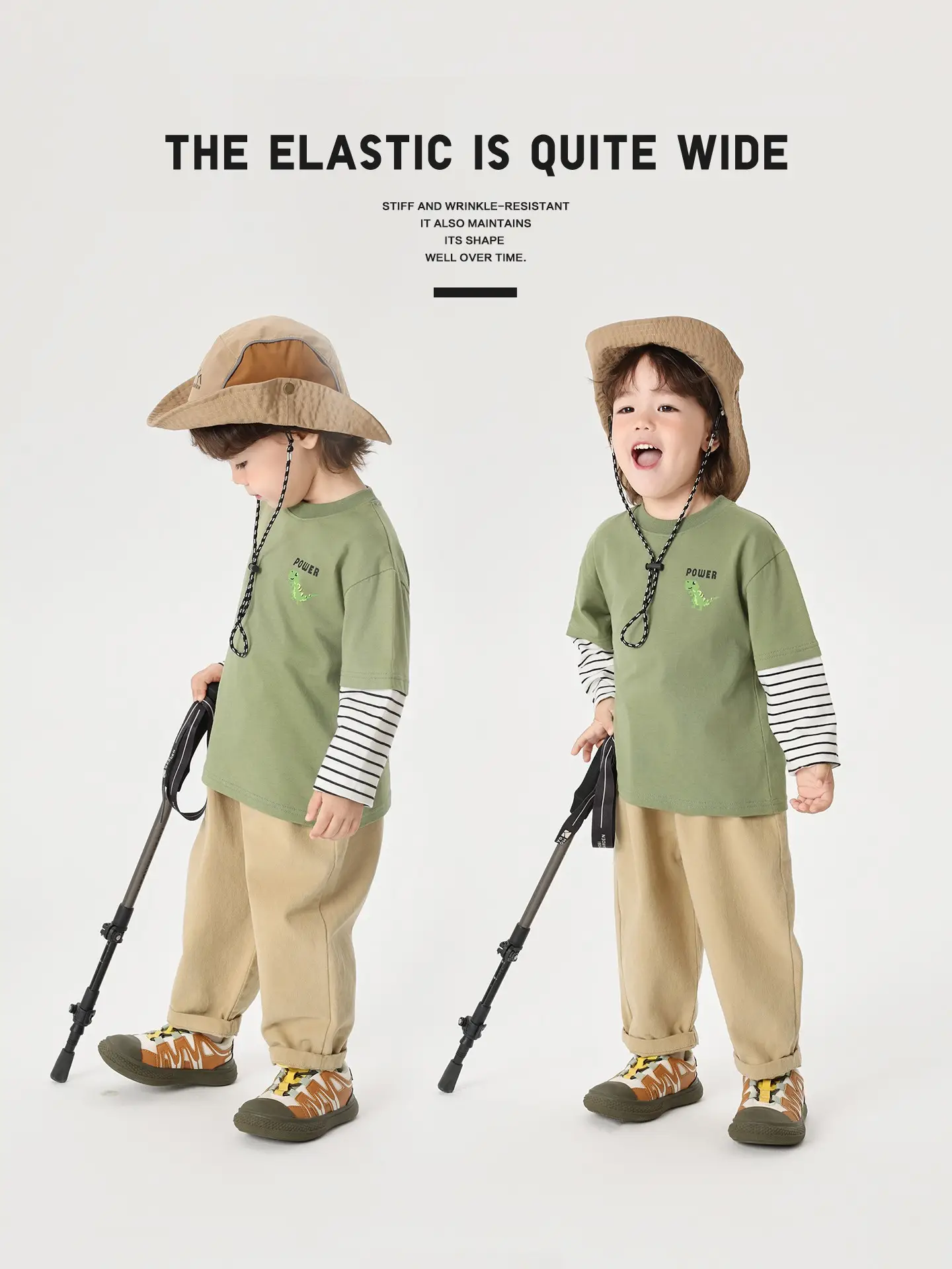 Kids' Green Elastic Two-Piece T-Shirt Spring 2026 - Image 6