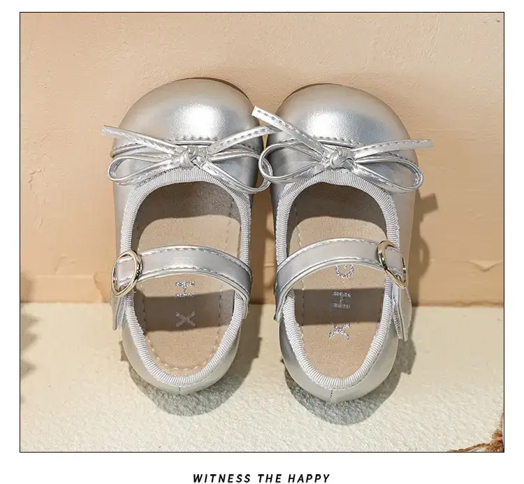 Girls Silver Bow Korean Style Shoes — feature 11