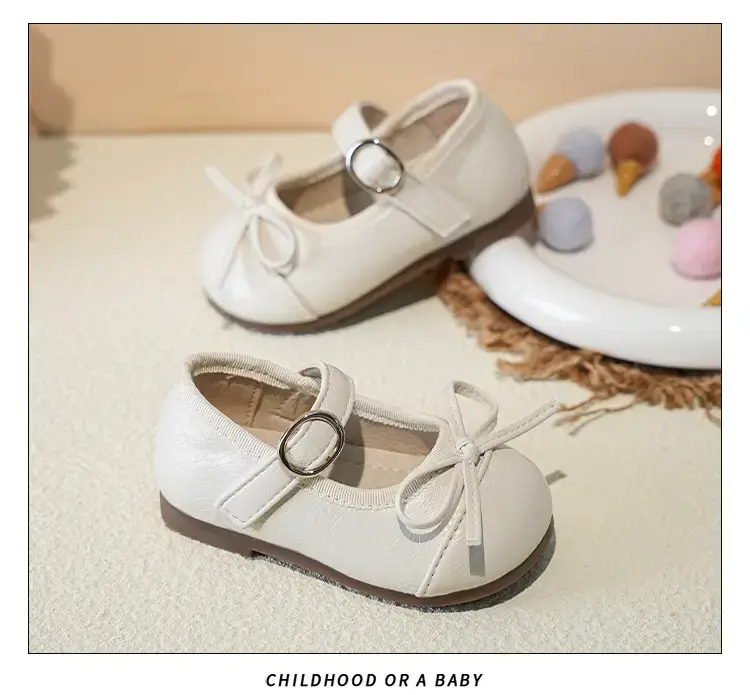 Girls Silver Bow Korean Style Shoes — feature 9