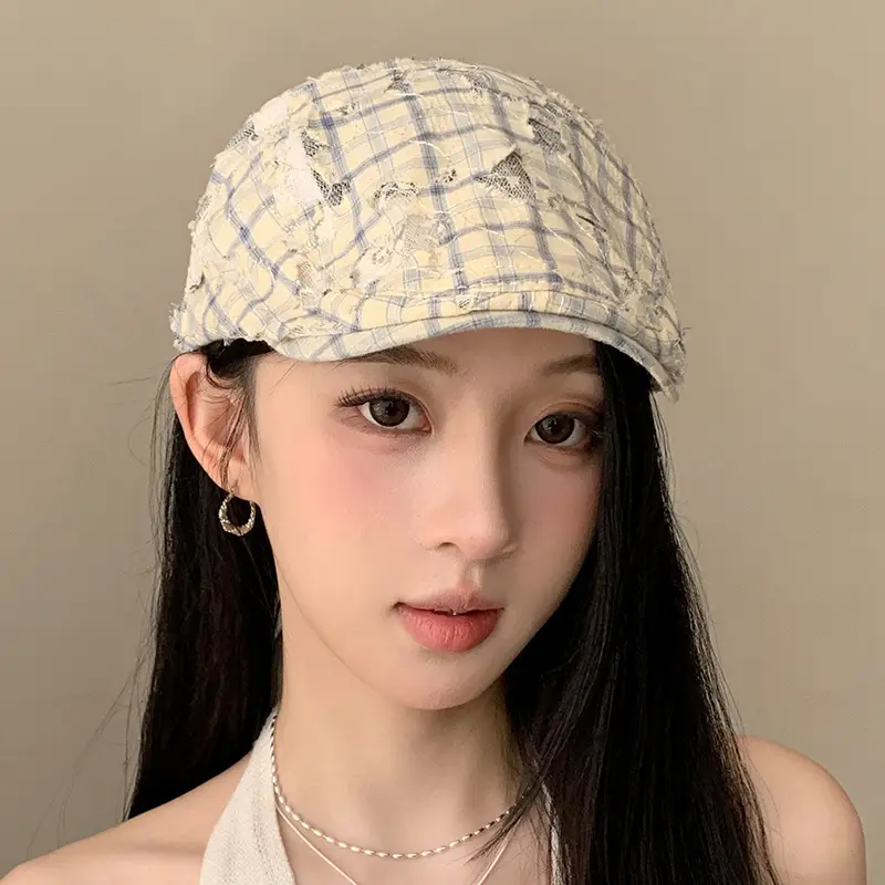 Women Leopard Print Forward Cap Large Circumference - Image 8