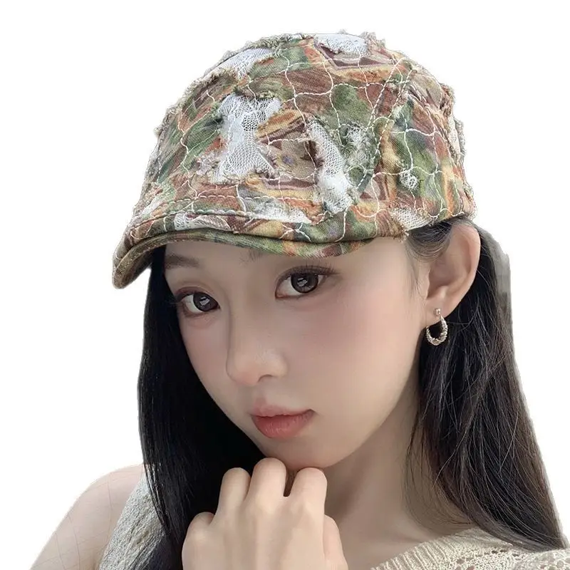 Women Leopard Print Forward Cap Large Circumference - Image 10
