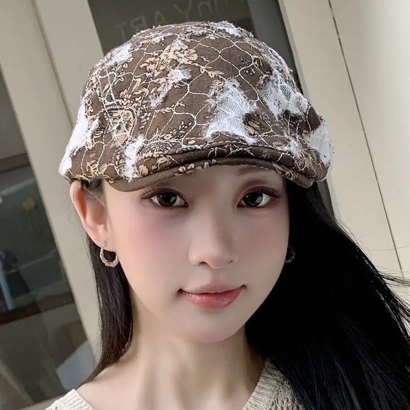 Women Leopard Print Forward Cap Large Circumference — feature 11