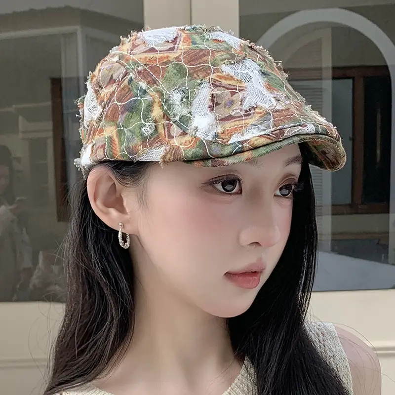 Women Leopard Print Forward Cap Large Circumference — feature 15