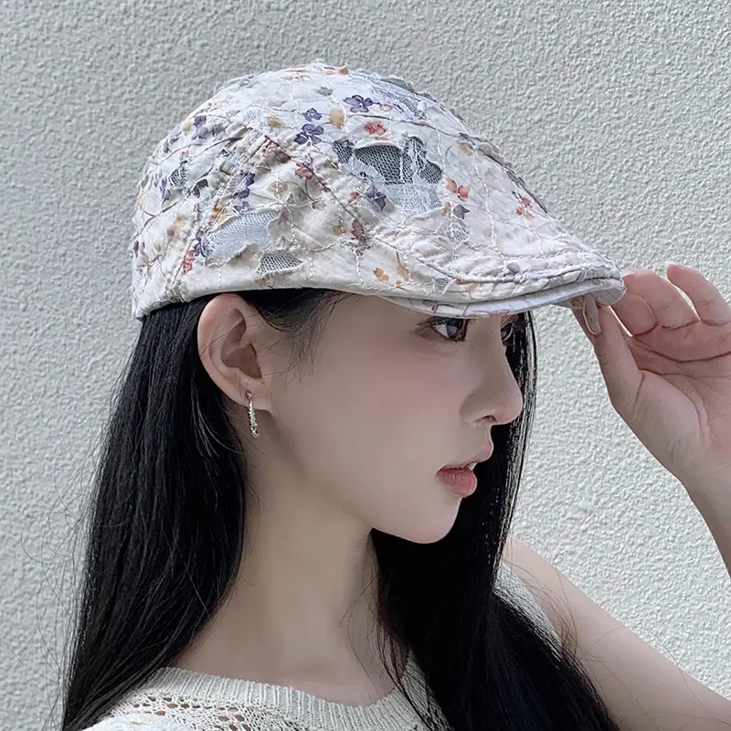 Women Leopard Print Forward Cap Large Circumference — feature 17