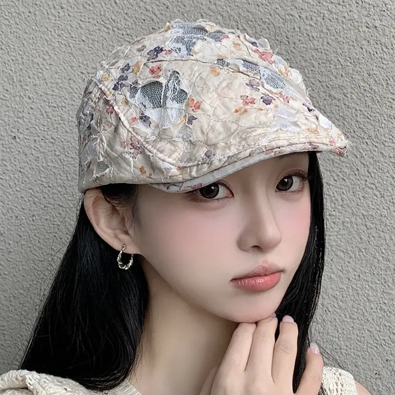Women Leopard Print Forward Cap Large Circumference — feature 19