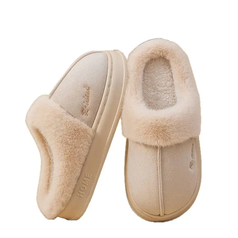 Stuffed Cotton Slippers for Women 2024 New Autumn and Winter Home Use Indoor Thick-Soled Non-Slip Fleece-Lined Warm Winter Men's - Image 9