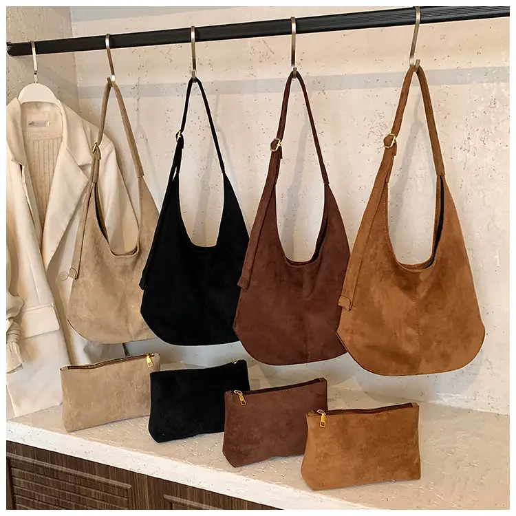 Suede Shoulder Bag Large Capacity Brown Women's 2025 — feature 2