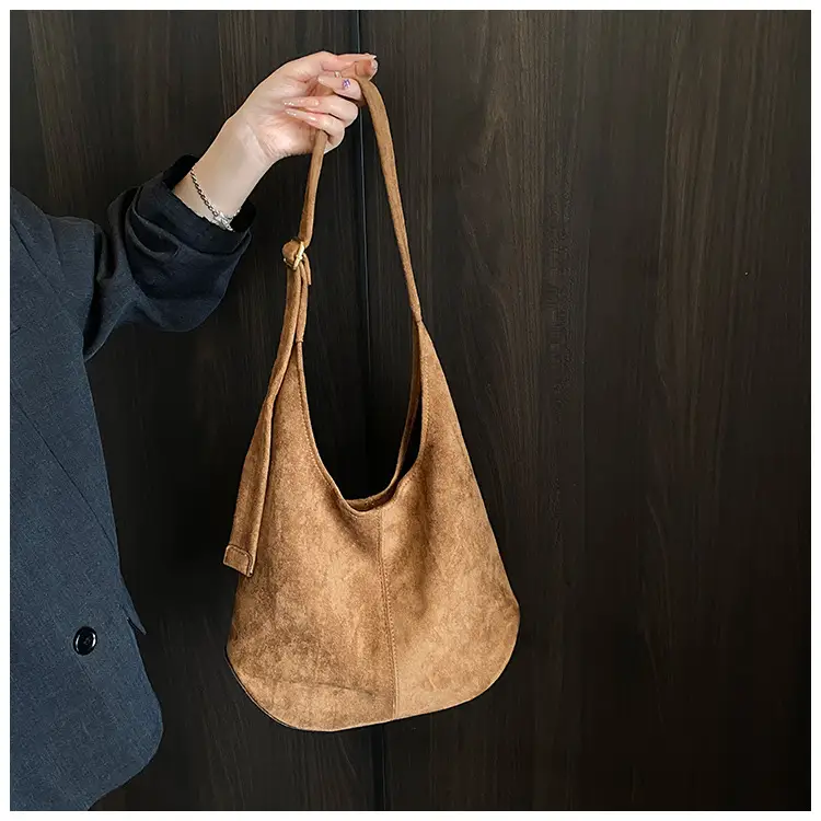 Suede Shoulder Bag Large Capacity Brown Women's 2025 — feature 25