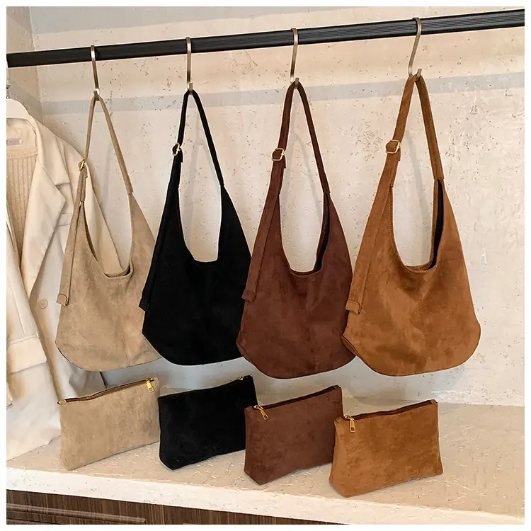Suede Shoulder Bag Large Capacity Brown Women's 2025 — feature 3