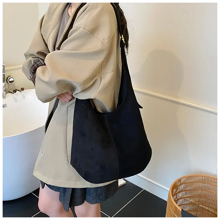 Suede Shoulder Bag Large Capacity Brown Women's 2025 — feature 35