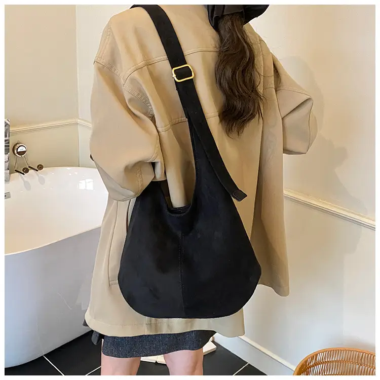 Suede Shoulder Bag Large Capacity Brown Women's 2025 — feature 36