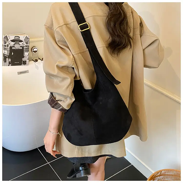 Suede Shoulder Bag Large Capacity Brown Women's 2025 — feature 37