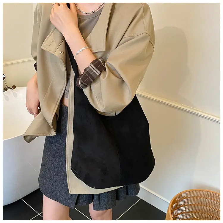 Suede Shoulder Bag Large Capacity Brown Women's 2025 — feature 39