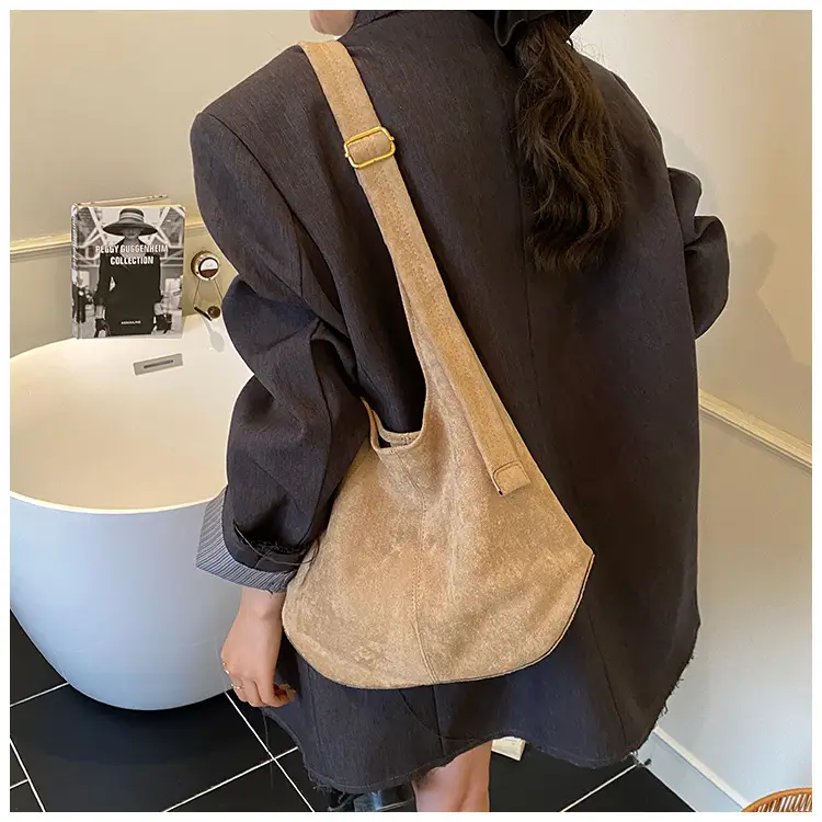 Suede Shoulder Bag Large Capacity Brown Women's 2025 — feature 41