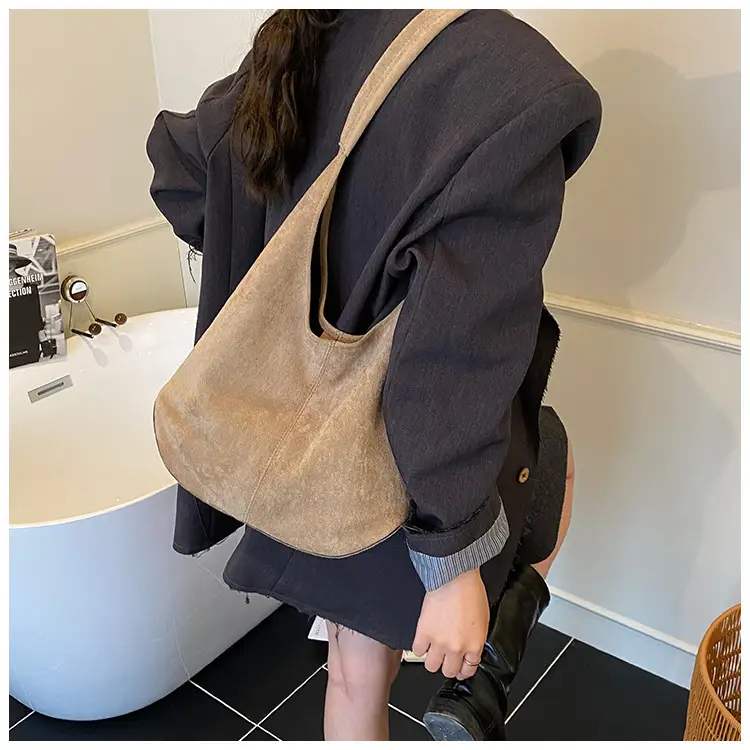 Suede Shoulder Bag Large Capacity Brown Women's 2025 — feature 43