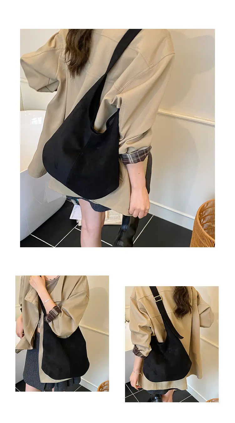 Suede Shoulder Bag Large Capacity Brown Women's 2025 — feature 7