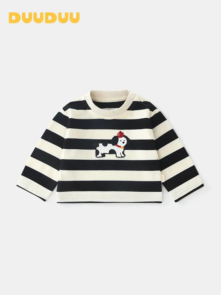 Duuduu Striped Long Sleeve Baby Girl Top