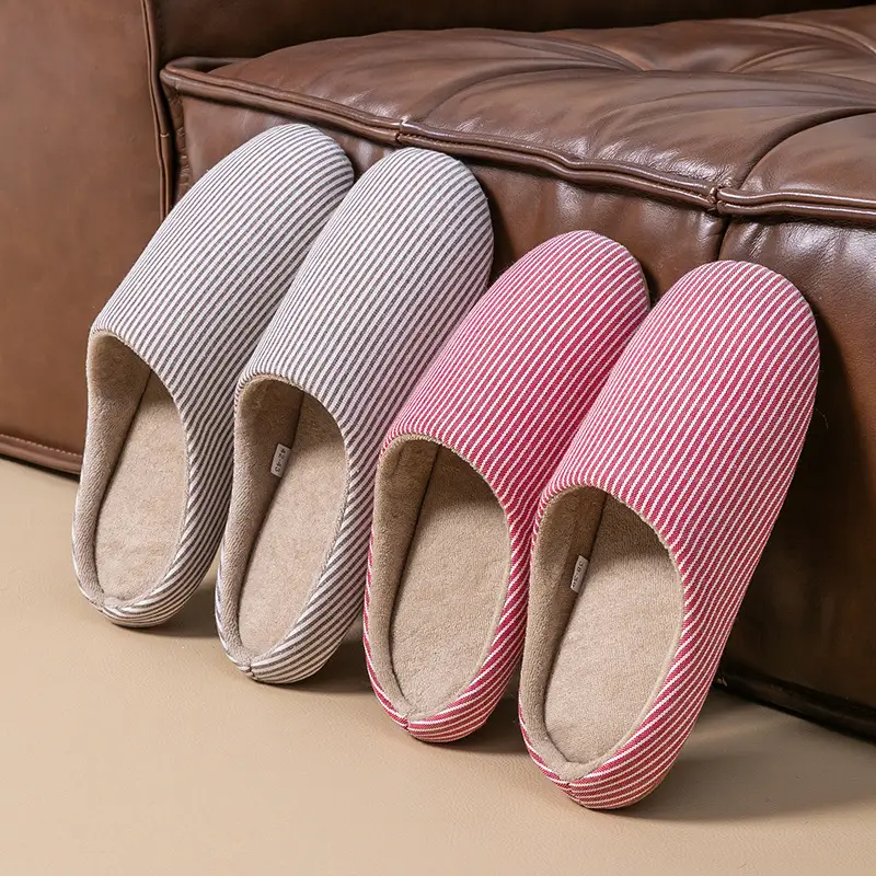 Cixi Cotton Slippers for Women in Winter, Autumn Couple Home Use Indoor Maternity Warm Non-Slip Plush Home Cotton Slippers for Men - Image 12