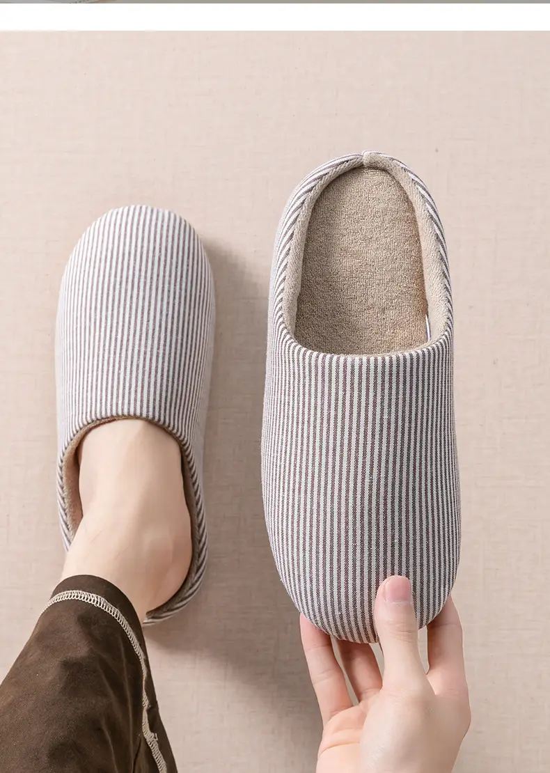 Cixi Cotton Slippers for Women in Winter, Autumn Couple Home Use Indoor Maternity Warm Non-Slip Plush Home Cotton Slippers for Men — feature 16