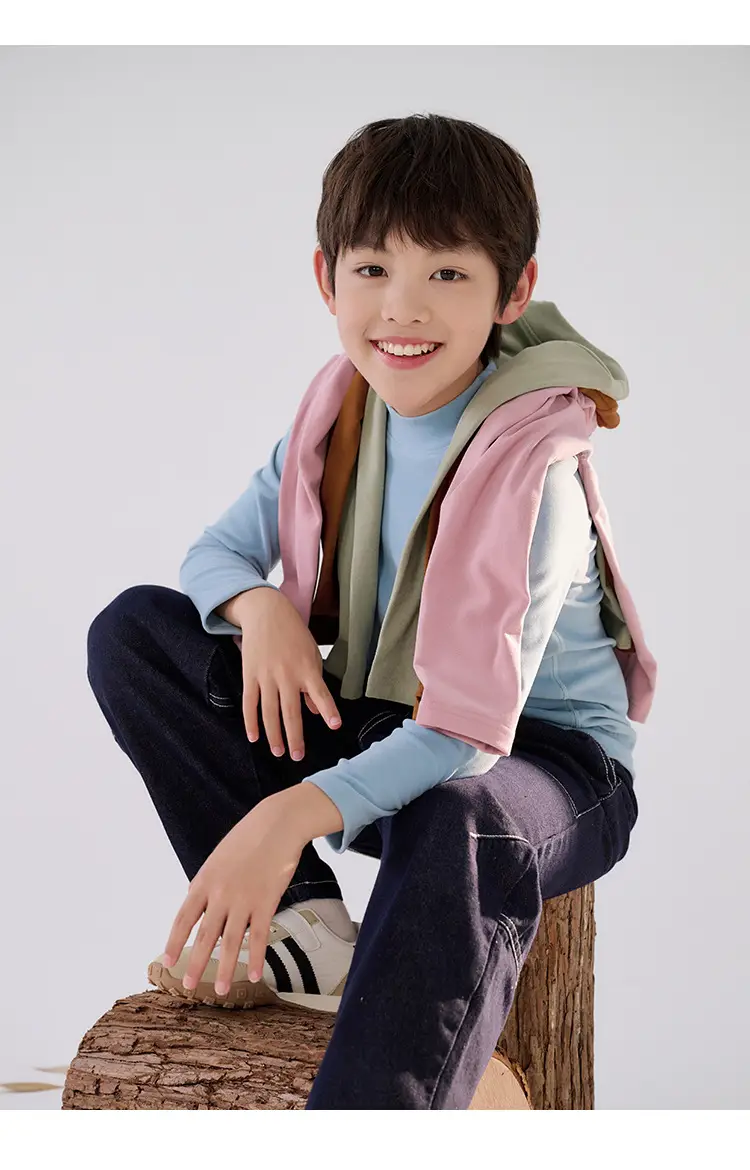 Cotton Long Sleeve T-Shirt for Boys Girls Spring Autumn Anti Static — feature 29