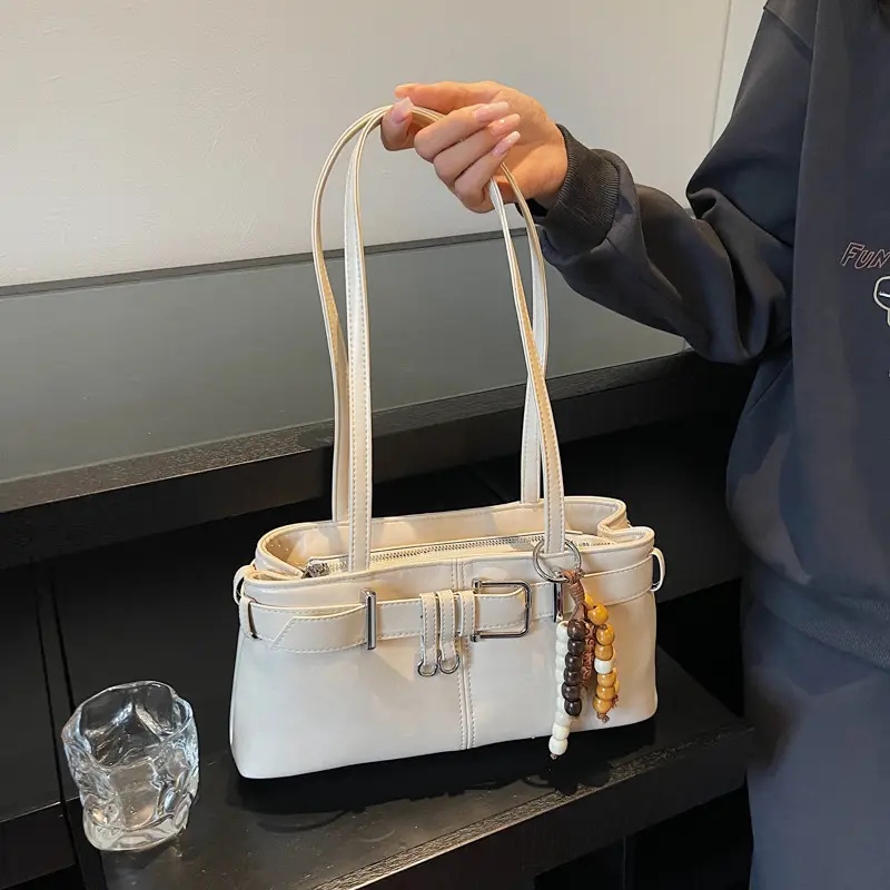 Retro Belt Buckle Handbag for Women 2025