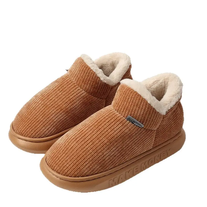 Autumn and Winter Cotton Slippers for Women with Thickeneded Soft Soles, Indoor Warm Shoes for the Elderly, All-Inclusive Plush Men's Home Cotton Shoes - Image 10
