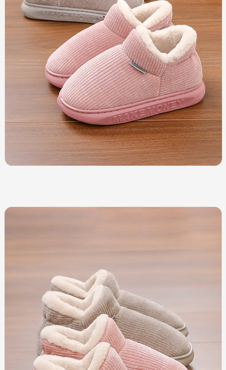 Autumn and Winter Cotton Slippers for Women with Thickeneded Soft Soles, Indoor Warm Shoes for the Elderly, All-Inclusive Plush Men's Home Cotton Shoes — feature 16