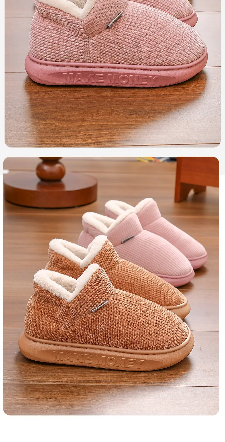 Autumn and Winter Cotton Slippers for Women with Thickeneded Soft Soles, Indoor Warm Shoes for the Elderly, All-Inclusive Plush Men's Home Cotton Shoes — feature 17