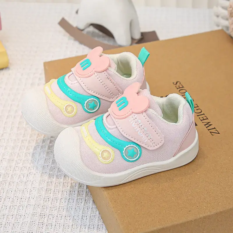 Pink Cartoon Baby Slip-On Shoes for Toddler - Image 4
