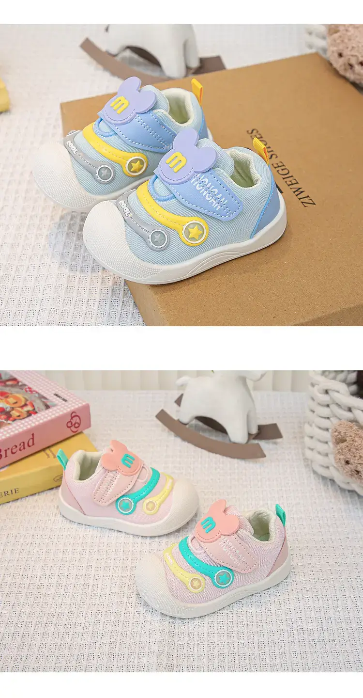 Pink Cartoon Baby Slip-On Shoes for Toddler — feature 13