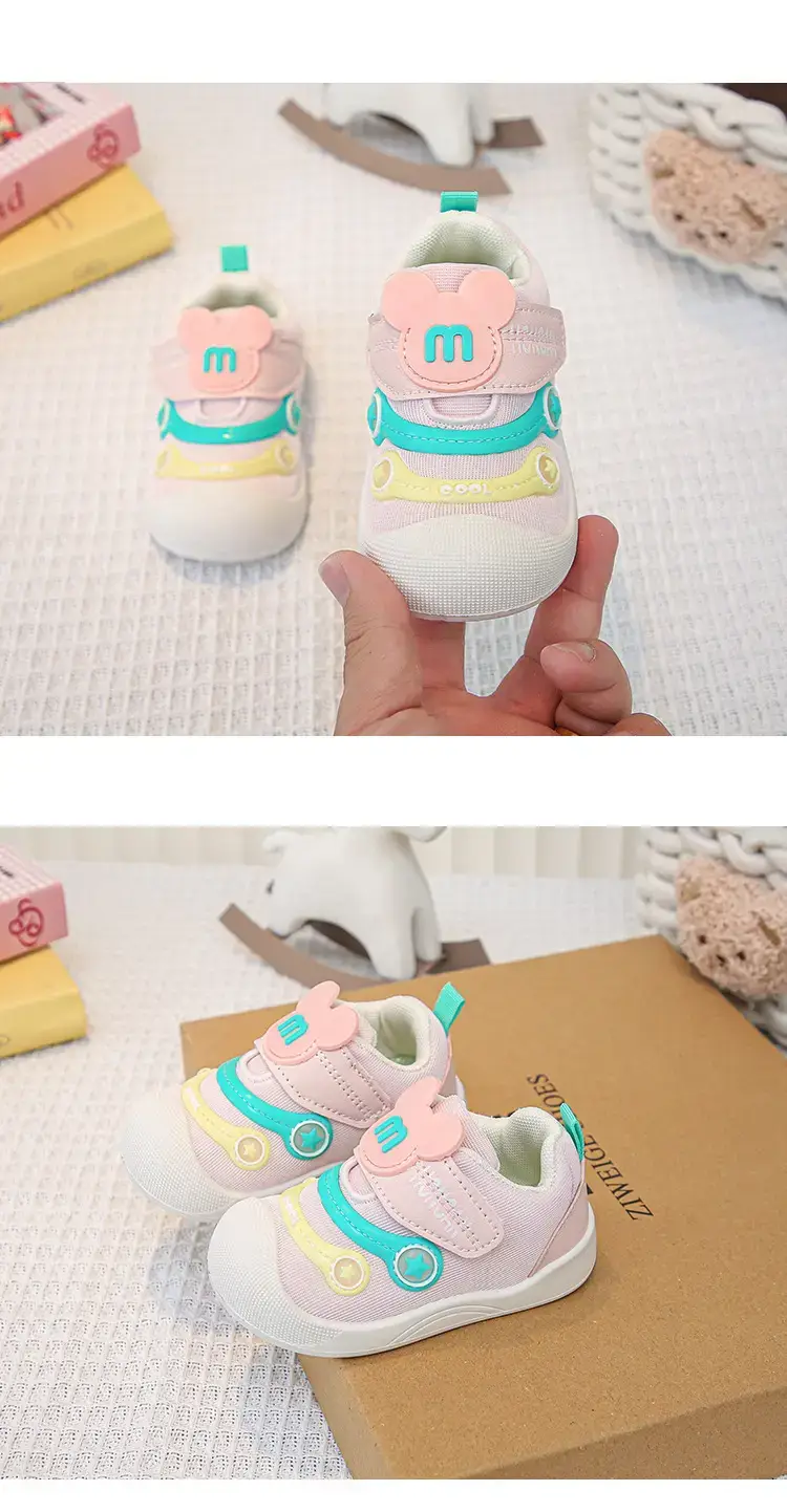 Pink Cartoon Baby Slip-On Shoes for Toddler — feature 15