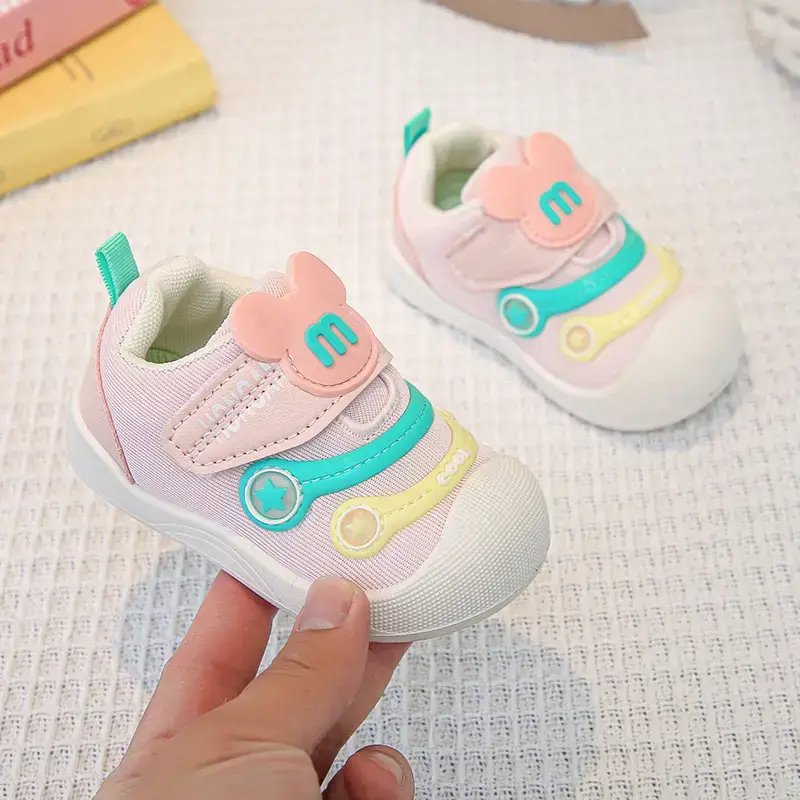 Pink Cartoon Baby Slip-On Shoes for Toddler