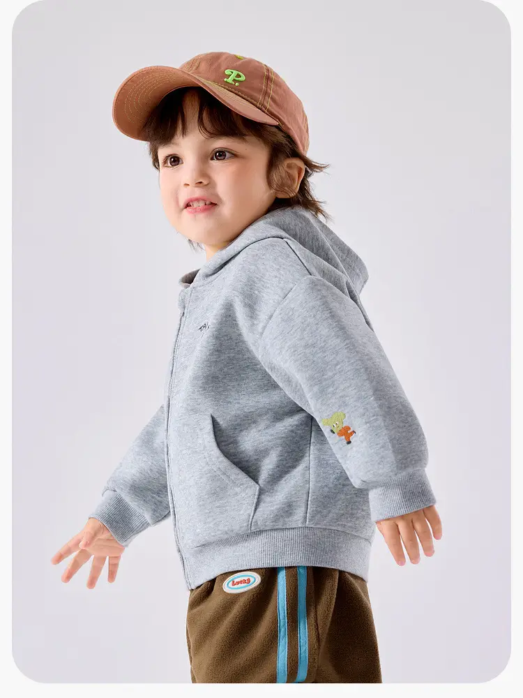 Duduia Kids Hoodie Sweatshirt Set Grey Brown — feature 15