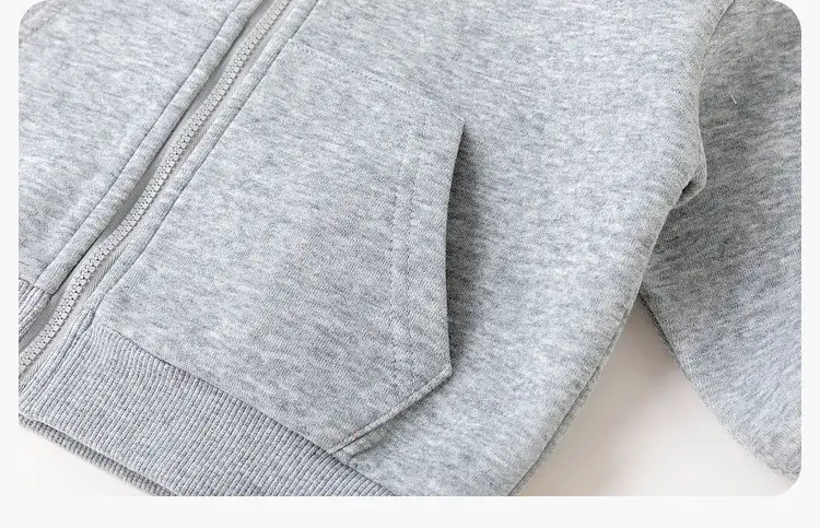Duduia Kids Hoodie Sweatshirt Set Grey Brown — feature 24